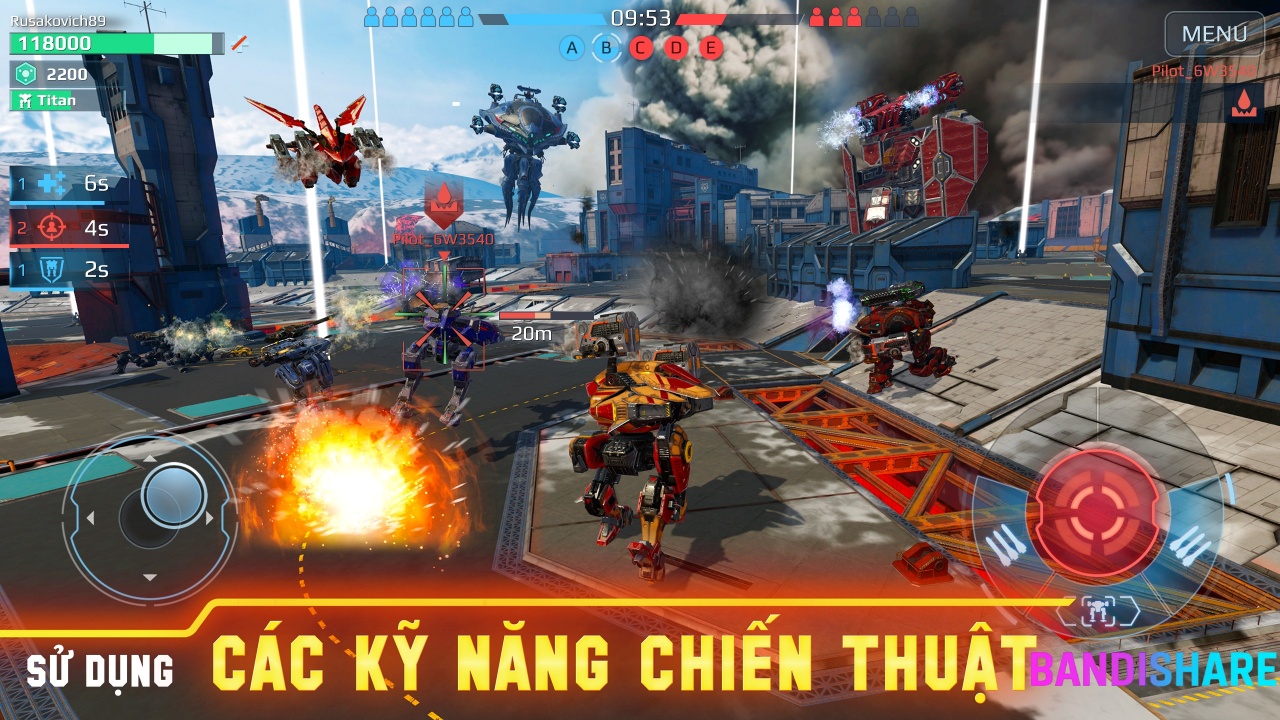 Tải Hack War Robot Mod Apk (Full Vàng, Vô Hạn Tiền) v12.0.2 Không gian chiến trường 3D sống động và đậm chất tương lai