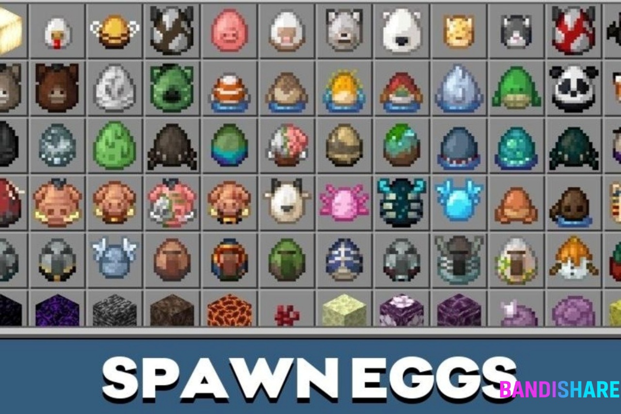 Tải Minecraft 1.21.80 APK Tiếng Việt Miễn Phí Mới Nhất Cho Android Kết Cấu Spawn Eggs Được Thiết Kế Chi Tiết Hơn