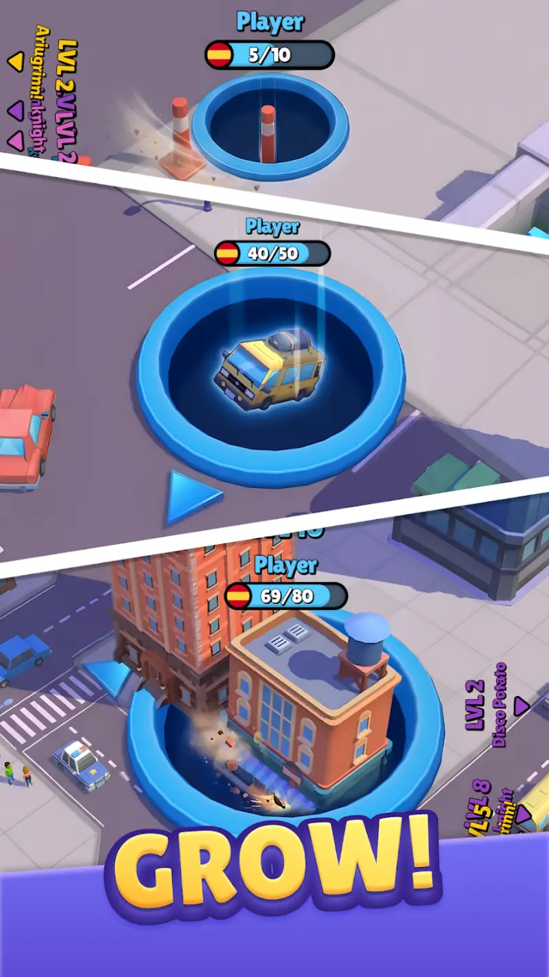Tải Hole.io MOD APK v2.44.10 (Mở Khoá, Vô Hạn Tiền) Hole io MOD APK
