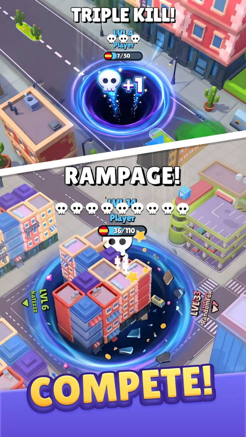 Tải Hole.io MOD APK v2.44.10 (Mở Khoá, Vô Hạn Tiền) Hole io MOD APK
